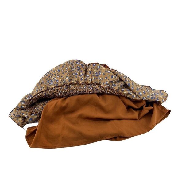 Foxiedox Mini Dress Luna Leopard Print Smocked Ruffle Flutter Sleeve M - Picture 10 of 10